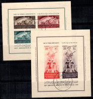 Égypte 1949 Mi. Bl. 2-3 Bloc Feuillet 100% Oblitéré Exposition Du Caire - Blokken & Velletjes