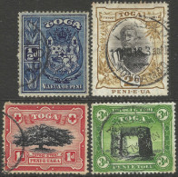 Tonga. 1897 Definitives. 4 Used Values To 3d. SG 38a Etc. M5072 - Tonga (...-1970)