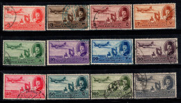 Égypte 1947 Mi. 305-316 Oblitéré 80% Poste Aérienne Roi Farouk - Used Stamps