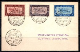 Égypte 1938 Mi. 248-250 Enveloppe 100% Congrès Mondial De La Lèpre, Londres - Storia Postale