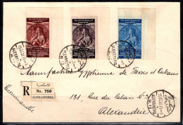 Égypte 1937 Enveloppe 100% Oblitéré Recommandée Alexandrie - Cartas & Documentos