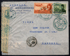 Égypte 1949 Enveloppe 100% Oblitéré Poste Aérienne Allemagne, Bamberg - Covers & Documents