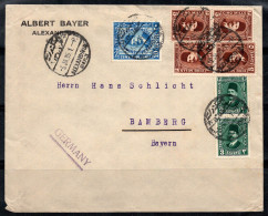 Égypte 1933-34 Enveloppe 100% Oblitéré Bamberg, Allemagne, Bayer - Covers & Documents