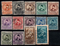 Égypte 1934 Mi. 191-204 Oblitéré 100% Congrès Postal, Célébrités - Gebraucht