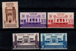 Égypte 1936 Mi. 208-212 Neuf * MH 80% Exposition Industrielle - Unused Stamps