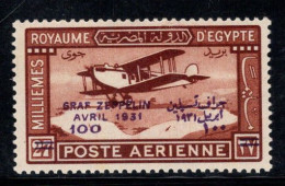 Égypte 1931 Mi. 157 Neuf ** 100% Poste Aérienne Zeppelin, 100 M - Luchtpost