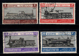 Égypte 1933 Mi. 160-163 Oblitéré 80% Locomotive Ferroviaire - Oblitérés
