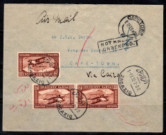 Égypte 1932 Enveloppe 100% Oblitéré Zadaziq, Le Cap, Le Caire - Covers & Documents