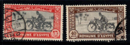 Égypte 1943-44 Mi. 266, 278 Oblitéré 100% Exprés Motocycliste - Used Stamps