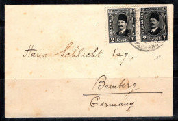 Égypte 1923 Enveloppe 100% Oblitéré Allemagne, Bamberg - Storia Postale