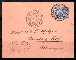 Égypte 1907 Enveloppe 100% Oblitéré Alexandrie, Bamberg - 1866-1914 Khedivato De Egipto