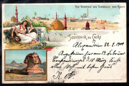 Égypte 1900 Carte Postale 100% UPU, Allemagne, Sphinx Oblitéré - Other & Unclassified