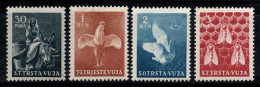 Trieste B 1951 Sass. 35-36,35A,35B Neuf ** 80% Animaux Domestiques, Coqs, Abeilles... - Neufs