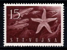 Trieste B 1952 Sass. 71 Neuf ** 100% 15 D, Étoile De Mer,Poissons - Nuevos