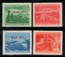 Trieste B 1950 Sass. 21-22 Neuf ** 60% Vapeur,Locomotive, 2 D, 3 D... - Neufs