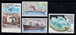 Territoire Antarctique Français TAAF 1991-93 Mi. 271,276,306-07 Neuf ** 100% Navires, Minéraux, Pingouins - Unused Stamps