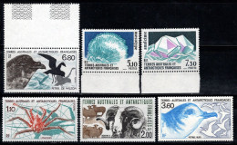 Territoire Antarctique Français TAAF 1988-89 Mi. 241,245-49 Neuf ** 100% Minéraux,Animaux De L'Antarctique - Neufs