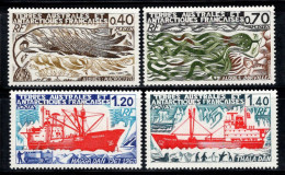 Territoire Antarctique Français TAAF 1977 Mi. 115-16,122-23 Neuf ** 100% Algues, Cargos - Unused Stamps