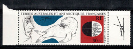 Territoire Antarctique Français TAAF 1985 Mi. 205 Zf Neuf ** 100% Poste Aérienne 30.00 (Fr),Peinture,Explorateur Et Scea - Ongebruikt