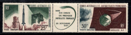 Territoire Antarctique Français TAAF 1966 Mi. 33-34 Neuf ** 60% Poste Aérienne Premier Satellite Français - Nuevos