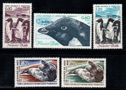 Territoire Antarctique Français TAAF 1980 Mi. 149-53 Neuf ** 100% Animaux De L'Antarctique, Mammifères - Unused Stamps