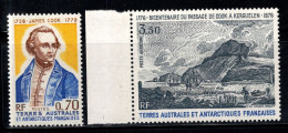 Territoire Antarctique Français TAAF 1976 Mi. 111-12 Neuf ** 100% J. Cook, Explorateur - Unused Stamps