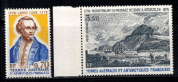 Territoire Antarctique Français TAAF 1976 Mi. 111-12 Neuf ** 100% J. Cook, Explorateur - Nuovi