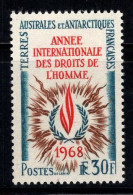 Territoire Antarctique Français TAAF 1968 Mi. 45 Neuf ** 100% 30 Fr, Emblème Des Droits De L'homme - Ongebruikt