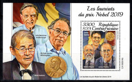 République Centrafricaine 2019 Mi. Bl.2037 Bloc Feuillet 100% Neuf ** 3300 Fr,Prix Nobel - Centrafricaine (République)