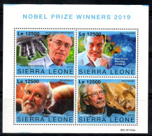 Sierra Leone 2019 Mi. 11790-793 Mini Feuille 100% Neuf ** Lauréats Du Prix Nobel - Sierra Leona (1961-...)