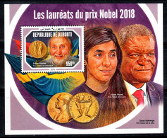 Djibouti 2018 Mi. Bl.1261 Bloc Feuillet 100% Neuf ** 950 Fr, Prix Nobel - Djibouti (1977-...)