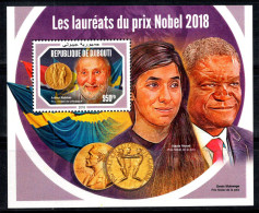 Djibouti 2018 Mi. Bl.1261 Bloc Feuillet 100% Neuf ** 950 Fr, Prix Nobel - Yibuti (1977-...)