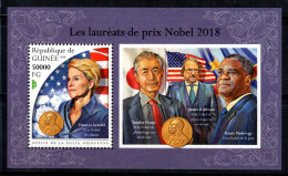 Guinée 2018 Mi. Bl.3002 Bloc Feuillet 100% Neuf ** 50000 Fr, Prix Nobel - Guinee (1958-...)