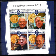 Îles Salomon 2017 Mi. 4857-60 Bloc Feuillet 100% Neuf ** Lauréats Du Prix Nobel - Isole Salomone (1978-...)