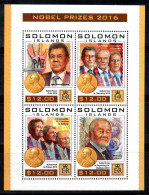 Îles Salomon 2016 Mi. 3951-54 Mini Feuille 100% Neuf ** Lauréats Du Prix Nobel - Solomon Islands (1978-...)