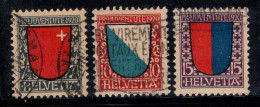 Suisse 1920 Mi. 153-155 Oblitéré 100% Pro Juventute, Armoiries - Oblitérés