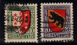 Suisse 1921 Mi. 172-175 Oblitéré 100% Pro Juventute, Armoiries - Used Stamps