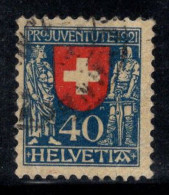 Suisse 1921 Mi. 174 Oblitéré 40% Pro Juventute, Armoiries, 40 C - Used Stamps