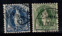 Suisse 1899 Mi. 67, 69 Oblitéré 100% Helvétie Debout - Used Stamps