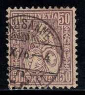 Suisse 1867 Mi. 35 Oblitéré 100% Helvetia Assis, 50 C - Gebraucht