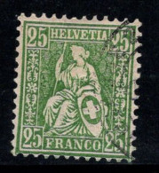 Suisse 1881 Mi. 41 Oblitéré 100% Siège Helvetia, 25 C - Oblitérés