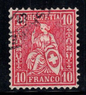 Suisse 1881 Mi. 38 Oblitéré 100% Siège Helvetia, 10 C - Used Stamps