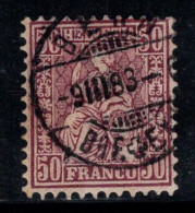 Suisse 1867 Mi. 35 Oblitéré 100% Helvetia Assis, 50 C - Usati