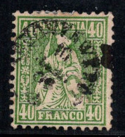 Suisse 1862 Mi. 26 Oblitéré 80% Helvetia Assis, 40 °C - Used Stamps