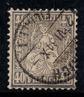 Suisse 1867 Mi. 34 Oblitéré 100% Helvetia Assis, 40 C - Usati
