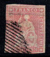 Suisse 1854 Mi. 15 Oblitéré 40% Helvetia Assis, 15 Rp - Oblitérés