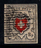Suisse 1850 Mi. 5 Oblitéré 100% 2 1/2 Rp, ORTSPOST, Armoiries - 1843-1852 Poste Federali E Cantonali