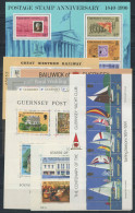 Guernesey 1975-91 Mi. Bl. 1-7 Bloc Feuillet 100% Neuf ** Lady Diana, Navires, Hugo - Guernsey