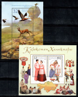 Kazakhstan 2010 Mi. Bl. 43-44 Bloc Feuillet 100% Neuf ** Faune, Costumes Traditionnels - Kazakhstan