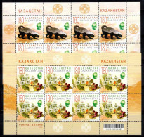 Kazakhstan 2009 Mi. 662-663 Mini Feuille 100% Neuf ** Faune, Flore - Kazakhstan